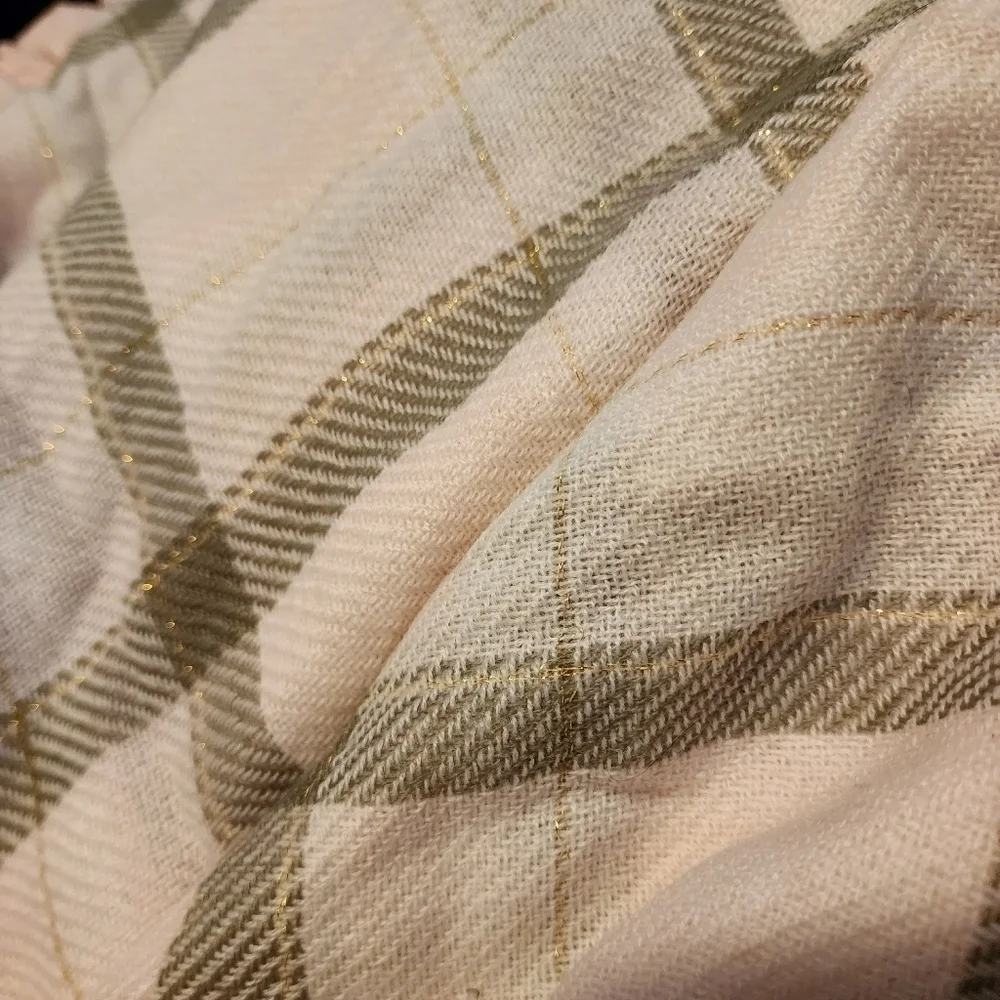 Gertex Scarf Women's One Size OS Light Pink Sage Green Soft Lightweight EUC